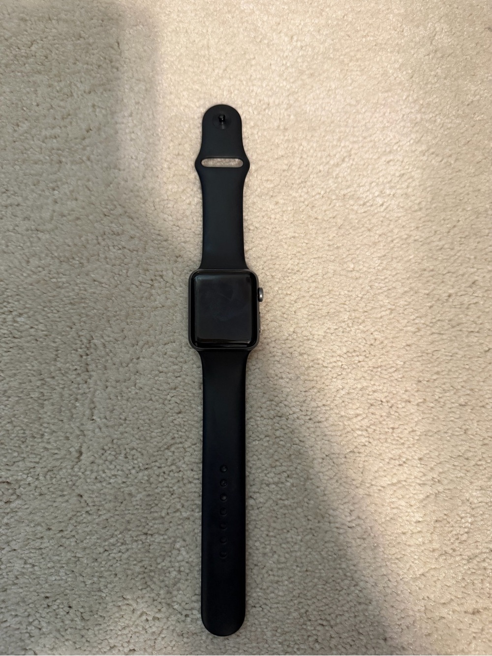 Black Smartwatch with Black Silicone Band
